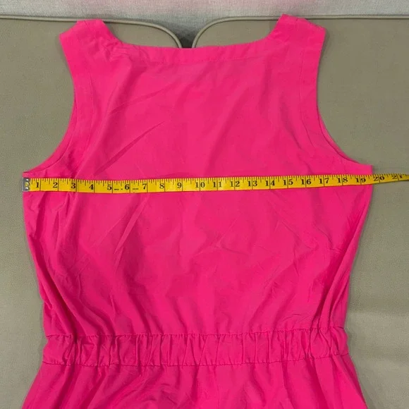 Athleta Womens Neon Pink Sleeveless Elastic Waist Active Dress 439151-01 Size 14 - Picture 5 of 10